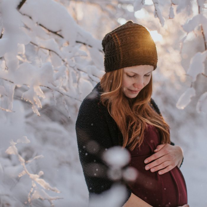 Schwangerschaftsbilder im Schnee!